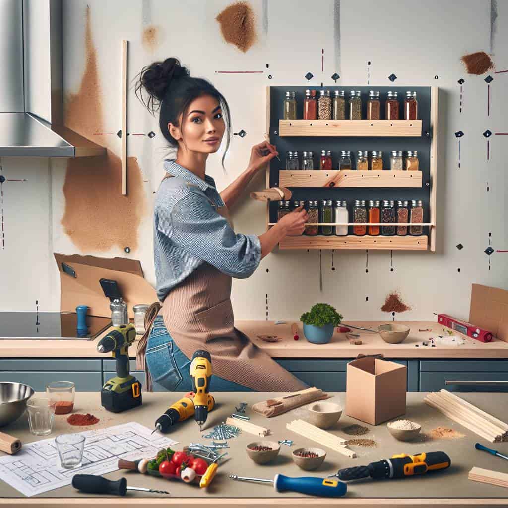 The Great Wall of Spices installation.