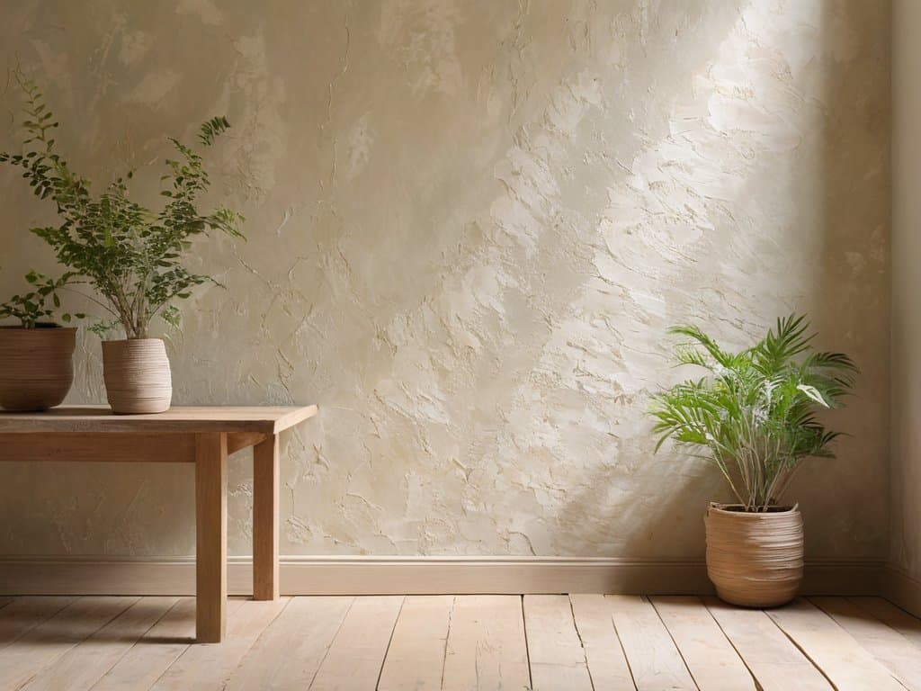 Limewash paint finish warmth